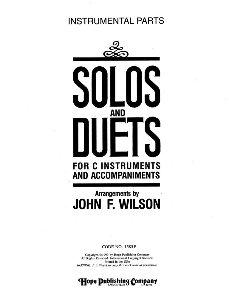Solos and Duets C Instruments, Vol. 1